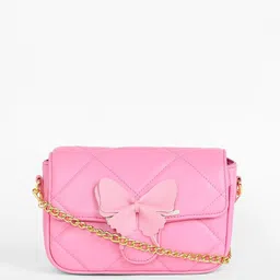 HAUTE SAUCE by Campus Sutra Colourblocked Leather Structured Sling Bag with Quilted image 5