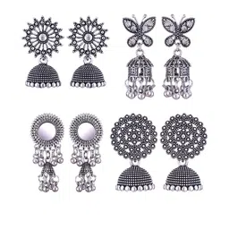 Sangria Alloy Silver-Plated Earrings-picture-38