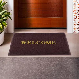 Aura 2Pcs Maroon & Grey Self-Designed Anti-Slip Eco-Friendly Absorbent Large Doormats image 4