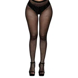 Kilvis Women Black Nylon High-Waist Stockings-picture-33