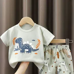 StyleCast x Revolte Boys Printed Short Sleeves Pure Cotton T-shirt With Shorts-picture-26