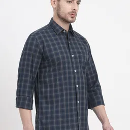 JADE BLUE Men Windowpane Checks Checked Casual Shirt image 4