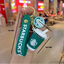 DEALSEVEN FASHION Starbucks Coffee Sipper Key Chain With Silicone Belt image 5