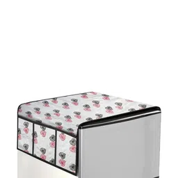 The Furnishing Tree Grey Printed Refrigerator Cover image 4