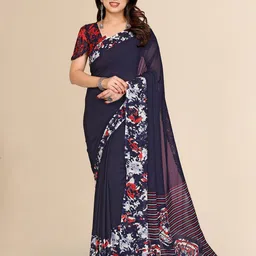 Moda Rapido Solid Printed Border Saree-picture-25