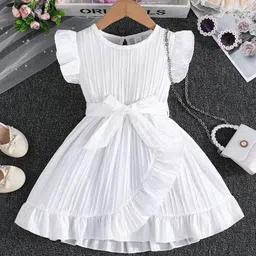 YK Girls Solid Fit & Flare Dress-picture-24
