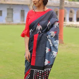 KALINI Ikat Printed Saree image 5