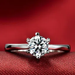 kazare Rhodium Plated Stones Studded Finger Ring image 1