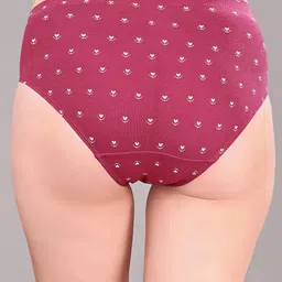 Soie Women Pack Of 3 Printed Low Rise Hipster Briefs image 4