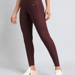 CULT Women's Maroon Printed Train All Day COMFlex Tights-picture-43