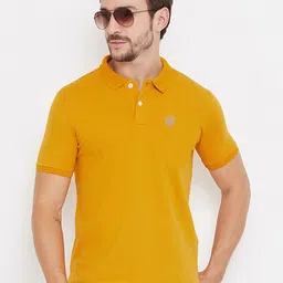 Bishop Cotton Men Polo Collar Raw Edge T-shirt-image-41