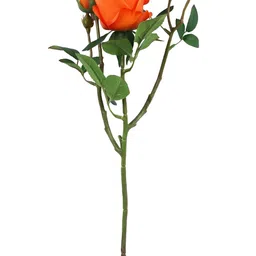 Myntra Elegant Homes Orange 2 Pieces Rose Artificial Flower image 3