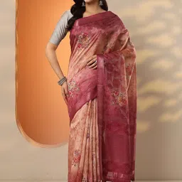 Libas Floral Silk Blend Saree-picture-41