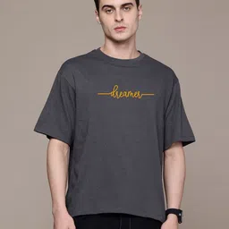 Moda Rapido Men Typography Printed Round Neck Cotton Relaxed Fit T-shirt-picture-41