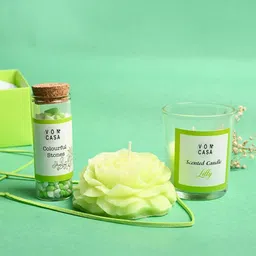 MARKET99 Green 3 Pieces Wax Candles image 2