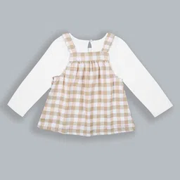 ShopperTree Girls Checked Dungarees With T-shirt image 2