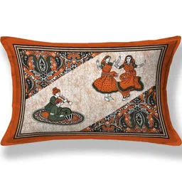 MILAAV White Ethnic Motifs 144 TC Single Bedsheet with 1 Pillow Covers image 3