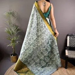 Mameraa Woven Design Zari Pure Silk Handloom Kanjeevaram Saree image 4