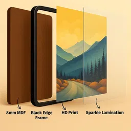 Myntra Elegant Homes Brown MDF Other Wall Paintings image 3