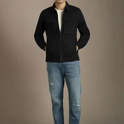 Louis Philippe Jeans Men Solid Jacket image 3