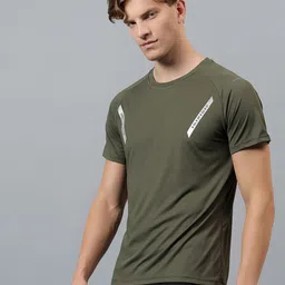 DIDA Men Dri-FIT Solid Round Neck T-shirt image 2