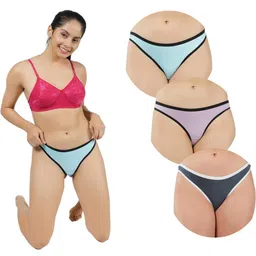 ORLIZEA Set Of 3 Cotton Blend Thongs-image-70