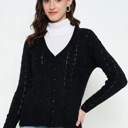 CREATIVE LINE Women Woollen Cardigan-picture-16
