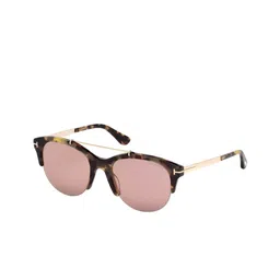 Tom Ford Women Half Rim UV Protected Round Sunglasses FT0517 55 56Z--picture-19