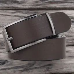Metronaut Men Textured Leather Formal Belt image 5