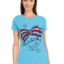 Moda Rapido Women Printed Bio Finish T-shirt-image-91