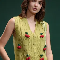 ESPYR By Tokyo Talkies Women Cable Knit Sweater Vest-picture-23