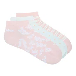 DressBerry Women Pack Of 3 Printed Ankle-Length lowcut Socks-picture-39