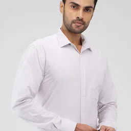 Parx Men Spread Collar Solid Slim Fit Formal Shirt image 3