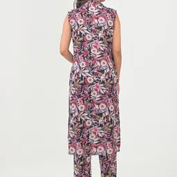 Pahiya Printed Shirt Collar Tunic With Trousers Co-Ords image 3