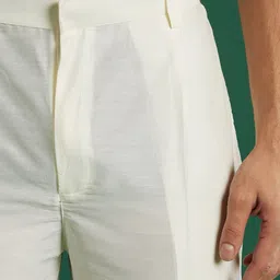 KALKI Fashion Men Embroidered Regular Mirror Work Kurta with Trousers image 3