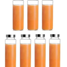 1ST TIME Set Of 8 Transparent Glass Freezer Safe Water Bottle image 3