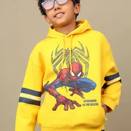 Kids Ville Boys Spiderman Printed Oversized Hoodie-image-37