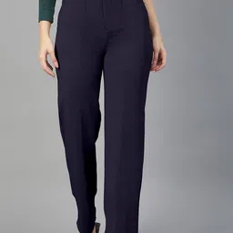 Metronaut Women Relaxed Loose Fit High-Rise Trousers-picture-14