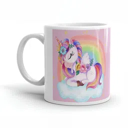 Mr UVD White & Pink Graphic Printed Ceramic Matte Mug - 350 ml image 3