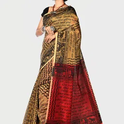 Crochetin Printed Handloom Saree image 4
