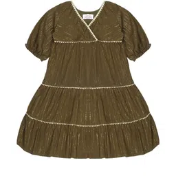 YOUNG BIRDS Girls Striped Midi Dress-image-43