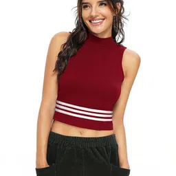 SZN Striped Crop Top image 3