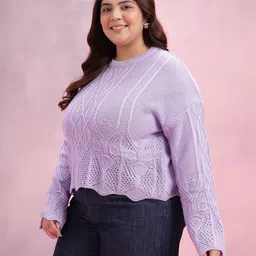 DressBerry Curve Plus Size Pullover with Embroidered Detail image 4