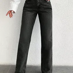 DressBerry Women Comfort Straight Fit High-Rise Light Fade Acid Wash Stretchable Jeans-picture-18