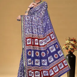 Anouk Floral Printed Pure Cotton Saree image 2