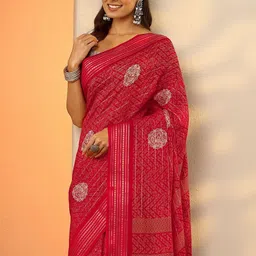 Libas Ethnic Motifs Silk Blend Handloom Saree-picture-38