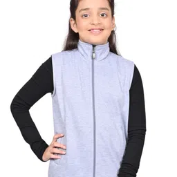 BAESD Girls Fleece Lightweight Open Front Jacket image 2