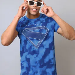 Free Authority Superman Printed Pure Cotton Round Neck T-Shirt-image-80