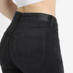 AMERICAN EAGLE OUTFITTERS Women Flared High-Rise No Fade Stretchable Jeans image 2