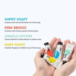 Duft & Doft 4Pcs Sophy Soapy, Pink Breeze, Angels Cotton & Baby Soapy Hand Cream 10ml Each image 3
